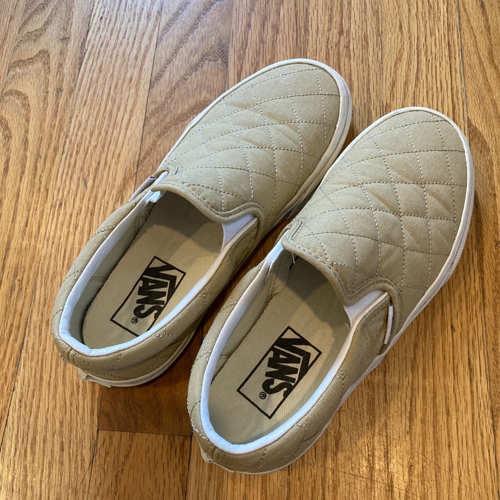 Madewell x Vans Unisex Classic Slip-On Sneakers in Quilted Fabric Size 6.5